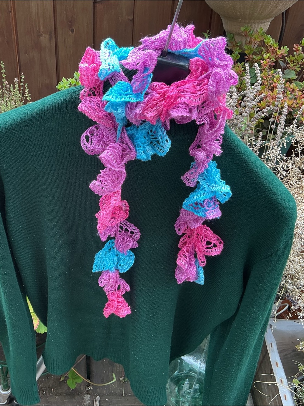 Bright multi toned  accent scarf